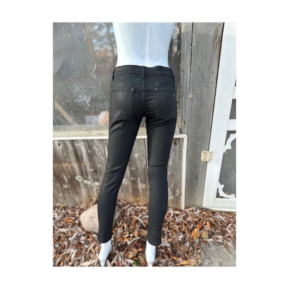 DL1961 Emma Power Legging Lamb Leather Skinny Jeans Coated Denim Edgy Sz 29 - Picture 4 of 16